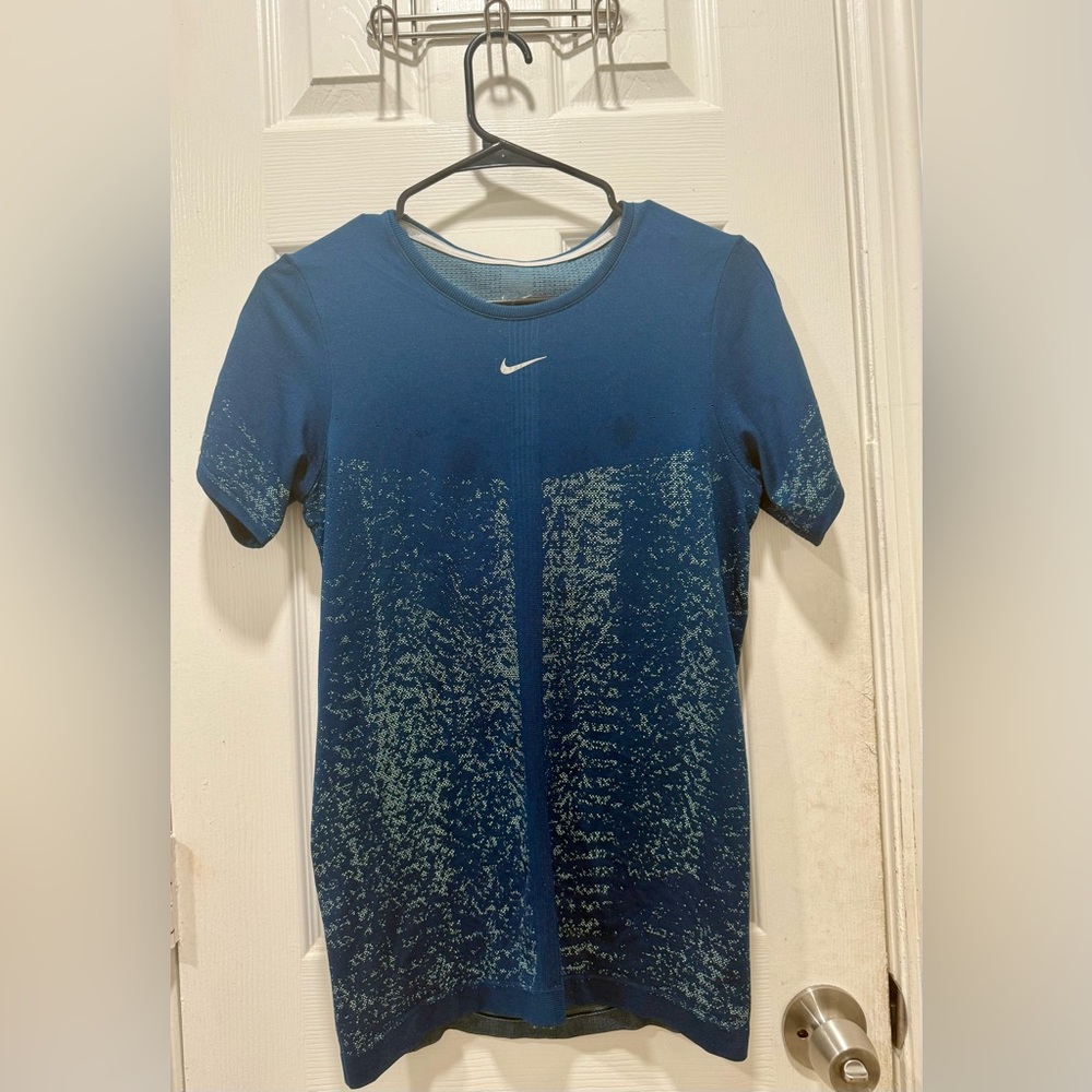 Nike  Dri-Fit ADV Blue Keyhole Shirt- Womens Size M!!!